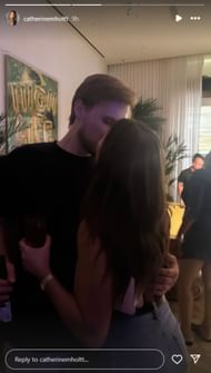 Jaden and Holt share a kiss; Instagram - @catherinemholtt